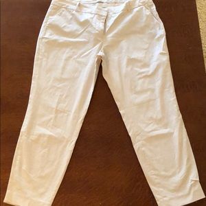 J Crew off white cropped pants